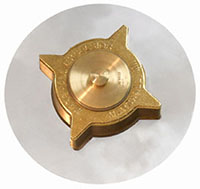 8" Flange Diameter Brass Cap with Flange