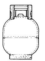 12-1/2" Diameter and 20-5/8" Height Aluminum Portable Cylinder