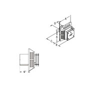 Square Horizontal Termination Cap - 2