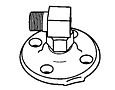 Autoflare™ 90º Brass Fitting with Brass Flange TracPipe™