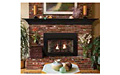 The Innsbrook Clean Face Direct Vent Insert - Large with Horizon Front and Washed Brick Liner